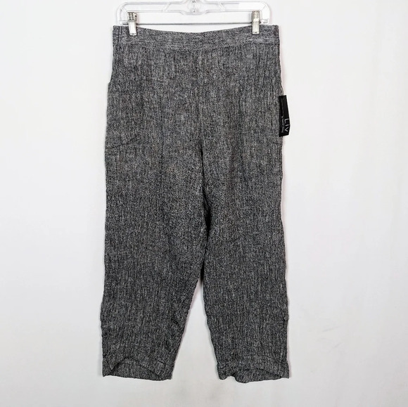 NEW Liv By Habitat M Clothes Wide Leg Lantern Pant Linen Crinkled Lagenlook Boho - Picture 1 of 11